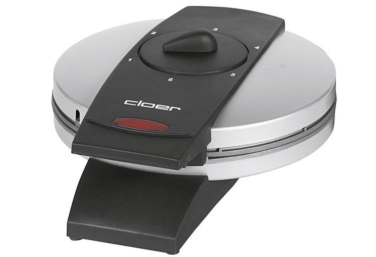 Produktbild: Cloer 1629 Herz-Waffeleisen mit manueller Temperatureinstellung Edelstahl, Schwarz