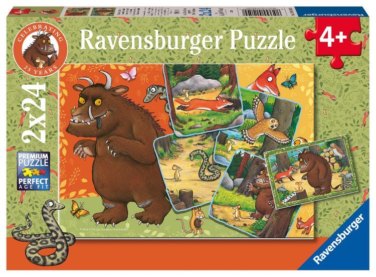 Produktbild: Kinderpuzzle 2x24 Teile - Der Gr&uuml;ffelo - 25 Jahre Gr&uuml;ffelo!