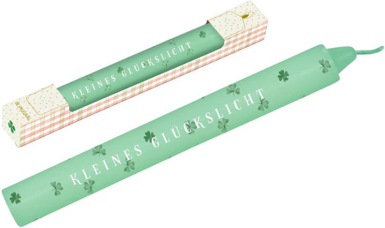 Produktbild: Stabkerze Gl&uuml;ckslicht - Viel Gl&uuml;ck, sort. im Display