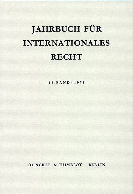 Produktbild: Jahrbuch f&uuml;r Internationales Recht.