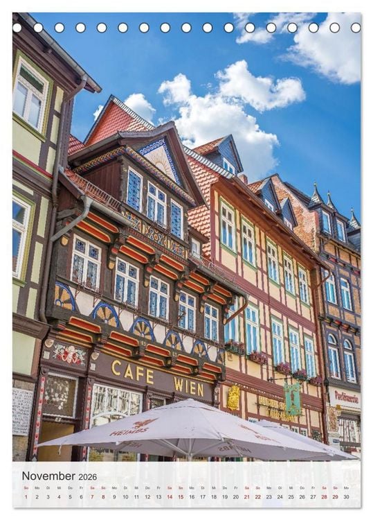 Produktbild: Wernigerode - Mittelalterliches Flair am Rande des Harzes (Tischkalender 2026 DIN A5 hoch), CALVENDO Monatskalender