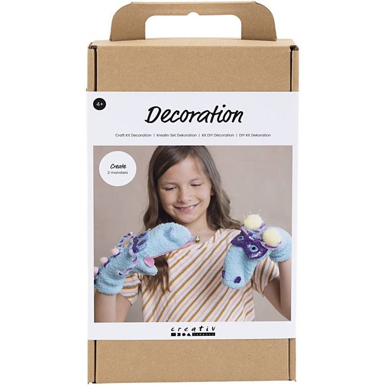 Produktbild: Creativ Company DIY Sets Basisversion Kreativ Set Dekoration , Sortierte Farben, Sockenmonster, Kreativ Box