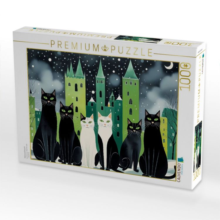 Produktbild: CALVENDO Puzzle Katzenweihnacht | 1000 Teile Lege-Gr&ouml;&szlig;e 64x48cm Foto-Puzzle f&uuml;r gl&uuml;ckliche Stunden