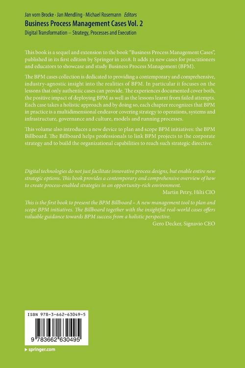 Produktbild: Business Process Management Cases Vol. 2