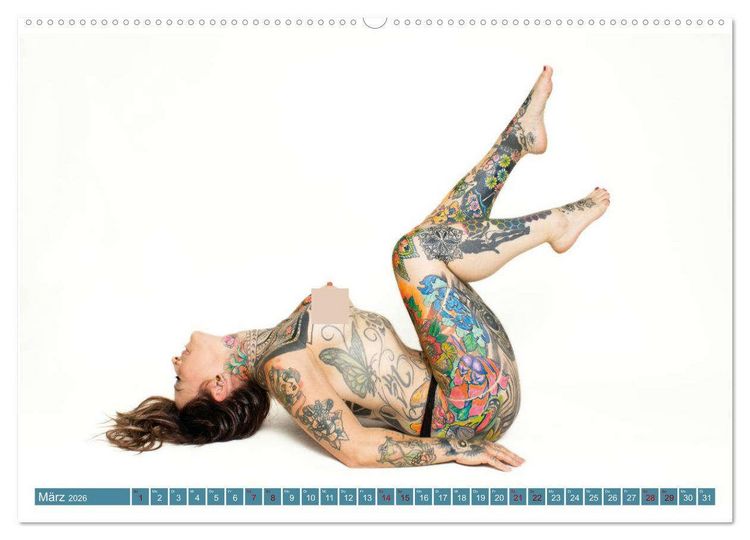 Produktbild: Tattoo-Liebe, die unter die Haut geht (hochwertiger Premium Wandkalender 2026 DIN A2 quer), Kunstdruck in Hochglanz