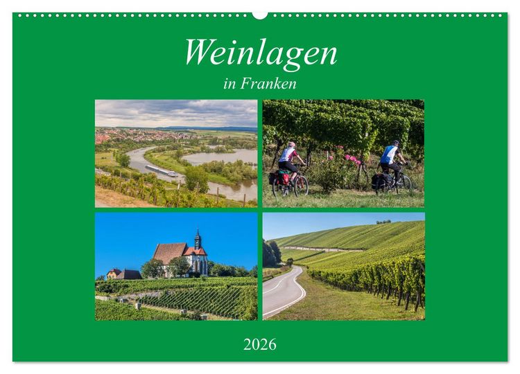 Produktbild: Weinlagen in Franken (Wandkalender 2026 DIN A2 quer), CALVENDO Monatskalender
