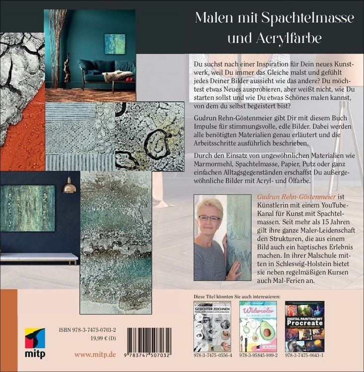 Malen mit Spachtelmasse und Acrylfarbe