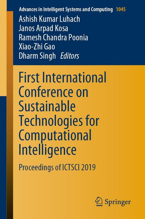 Produktbild: First International Conference on Sustainable Technologies for Computational Intelligence