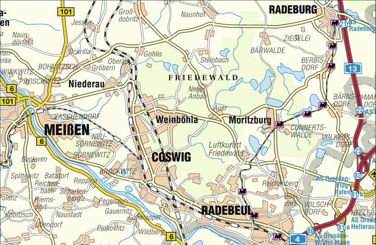 Produktbild: Friedewald - Moritzburger Teichgebiet - Spaargebirge 1 : 33 000