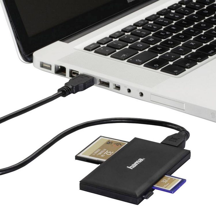 Produktbild: HAMA Externer Card Reader USB 3.0, schwarz