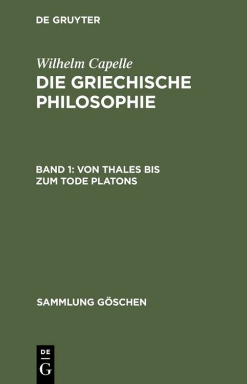 Produktbild: Von Thales bis zum Tode Platons