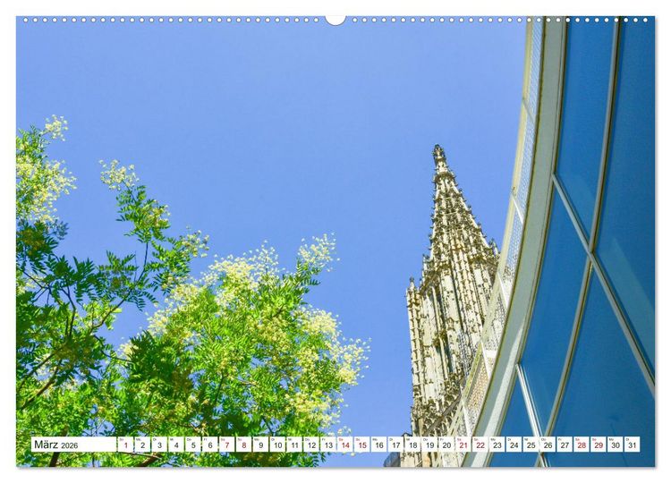 Produktbild: Ulm Gestern und Heute (hochwertiger Premium Wandkalender 2026 DIN A2 quer), Kunstdruck in Hochglanz