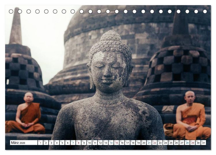 Produktbild: Java, Indonesische Insel im Feuerring (Tischkalender 2026 DIN A5 quer), CALVENDO Monatskalender