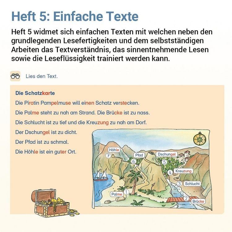 Produktbild: Lesen mit Rico Schnabel, Heft 5: Einfache Texte