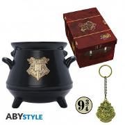 Produktbild: HARRY POTTER - Pack premium 3D mug+3D Keychain+Pin Hogwarts' suitcase