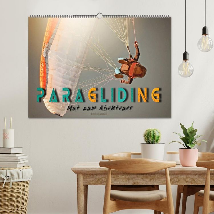 Produktbild: Paragliding - Mut zum Abenteuer (Wandkalender 2026 DIN A2 quer), CALVENDO Monatskalender