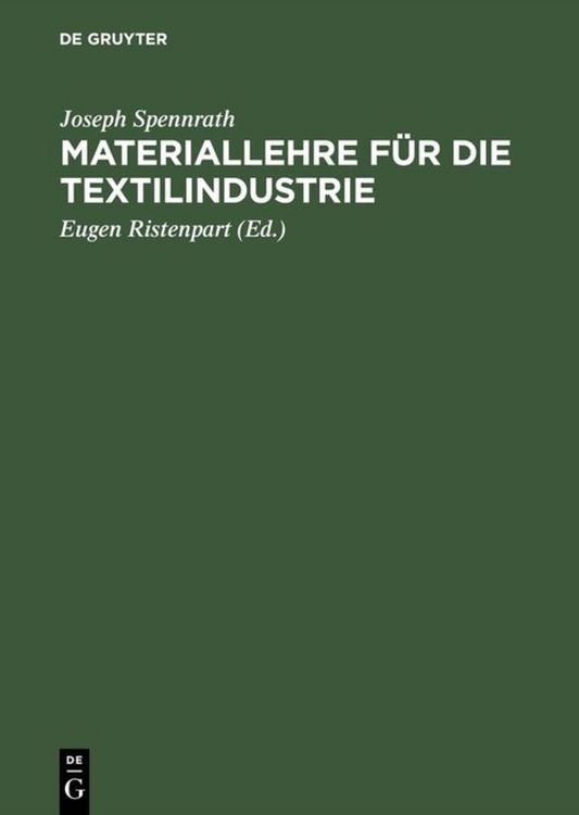 Produktbild: Materiallehre f&uuml;r die Textilindustrie