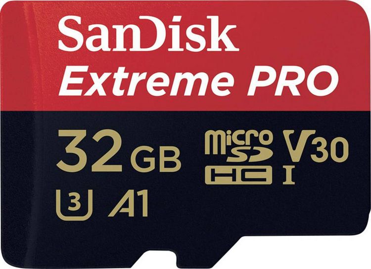 Produktbild: SanDisk Extreme&reg; Pro microSDHC-Karte 32 GB Class 10, UHS-I, UHS-Class 3, v30 Video Speed Class inkl. SD-Adapter, A1-Leistungsstandard
