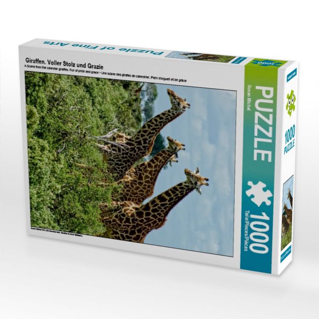 Produktbild: CALVENDO Puzzle Giraffen. Voller Stolz und Grazie | 1000 Teile Lege-Gr&ouml;&szlig;e 64x48cm Foto-Puzzle f&uuml;r gl&uuml;ckliche Stunden