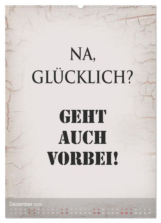 Produktbild: Ziemlich schlecht gelaunt (Wandkalender 2026 DIN A2 hoch), CALVENDO Monatskalender