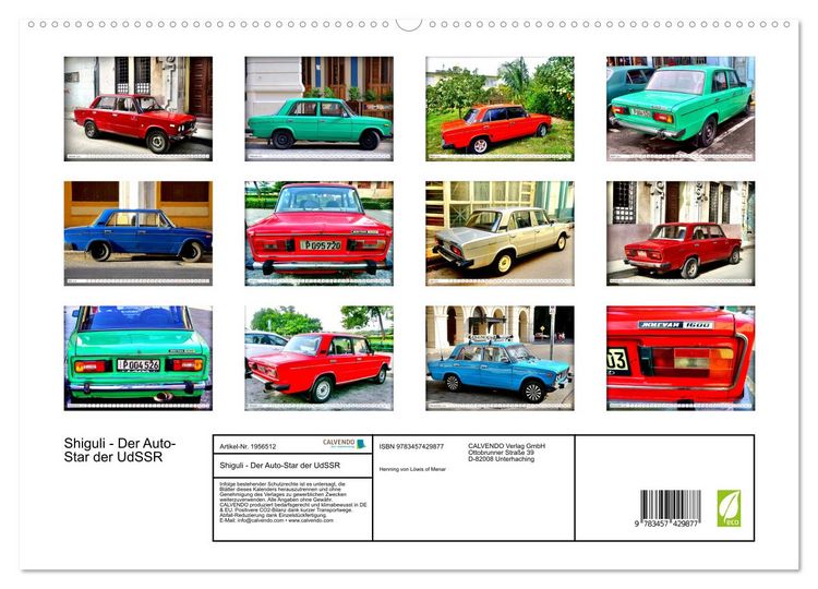 Produktbild: Shiguli - Der Auto-Star der UdSSR (hochwertiger Premium Wandkalender 2026 DIN A2 quer), Kunstdruck in Hochglanz