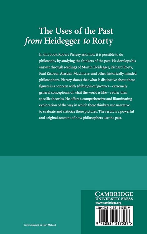 Produktbild: The Uses of the Past from Heidegger to Rorty