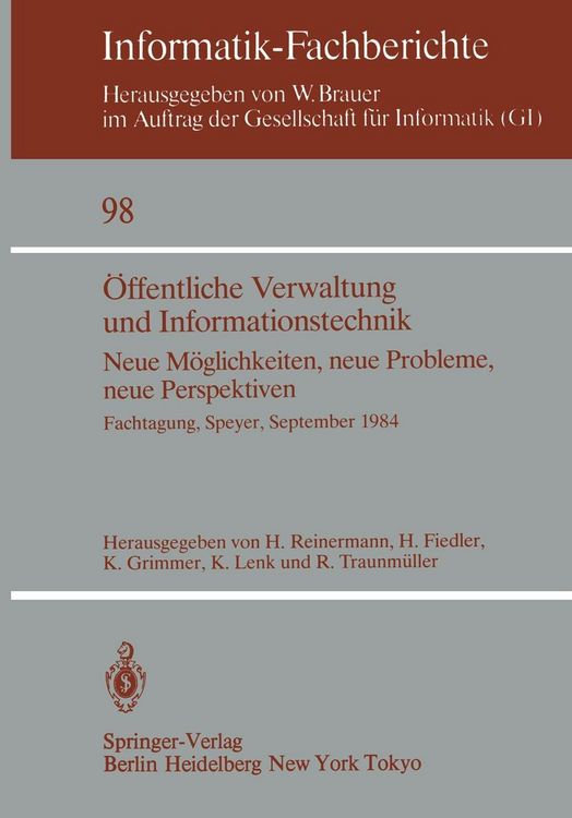 Produktbild: &Ouml;ffentliche Verwaltung und Informationstechnik