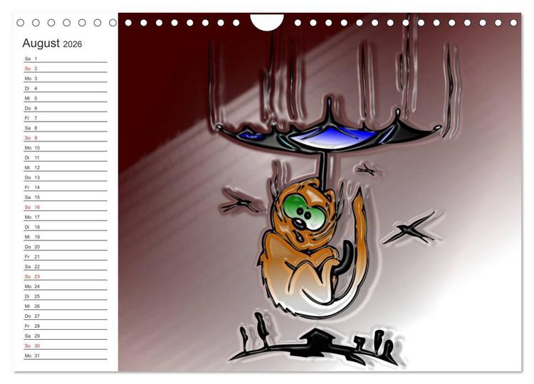 Produktbild: Alles f&uuml;r die Katz! Lustiger Katzen-Planer (Wandkalender 2026 DIN A4 quer), CALVENDO Monatskalender