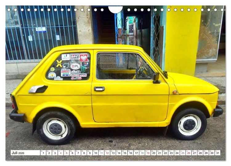 Produktbild: Polski Fiat 126p - Kult auf Kuba (Wandkalender 2026 DIN A4 quer), CALVENDO Monatskalender