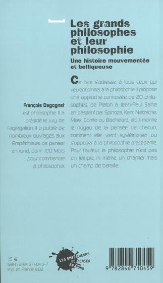 Produktbild: Les Grands Philosophes et Leur Philosophie: Une Histoire Mouvementee