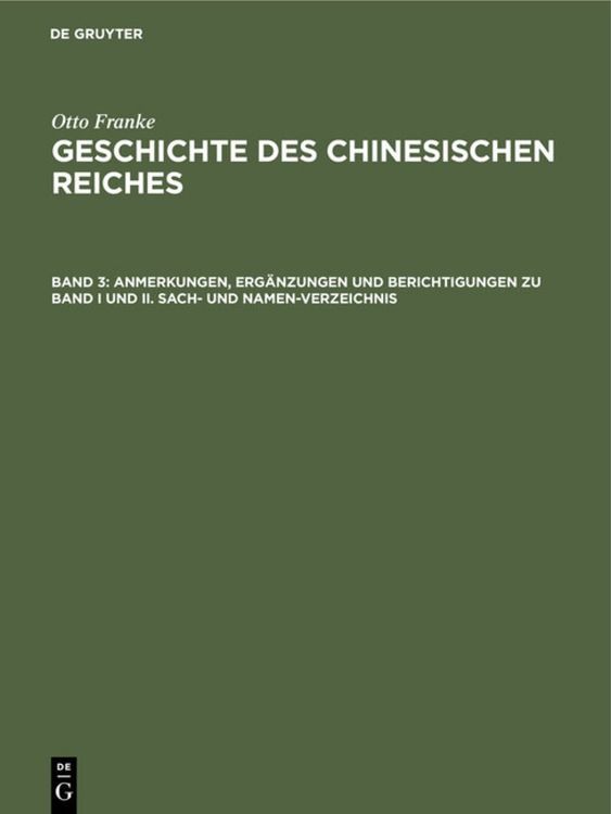 Produktbild: Anmerkungen, Erg&auml;nzungen und Berichtigungen zu Band I und II. Sach- und Namen-Verzeichnis