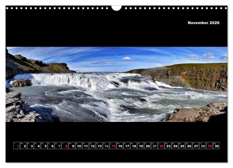 Produktbild: Island 2026 Landschaftspanoramen (Wandkalender 2026 DIN A3 quer), CALVENDO Monatskalender