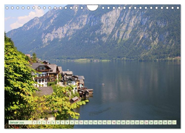 Produktbild: Hallstatt, Marktgemeinde am Hallst&auml;tter See (Wandkalender 2026 DIN A4 quer), CALVENDO Monatskalender