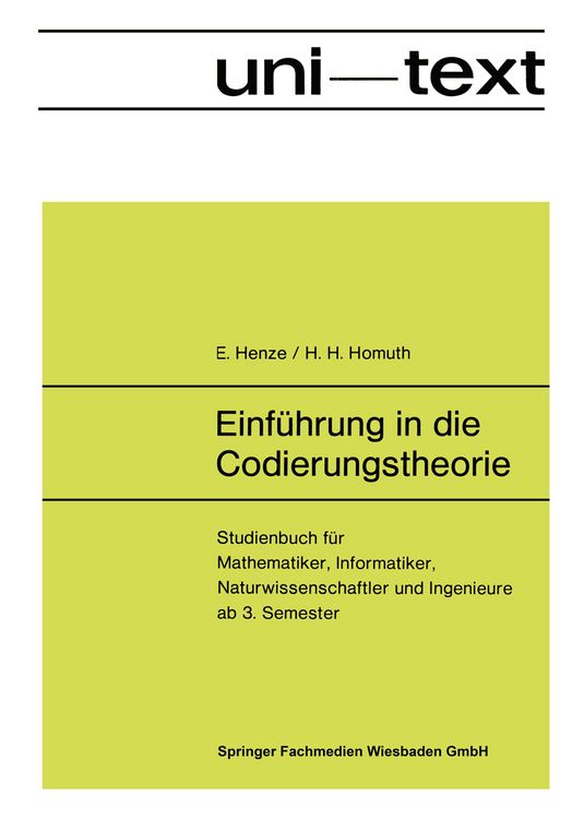 Produktbild: Einf&uuml;hrung in die Codierungstheorie
