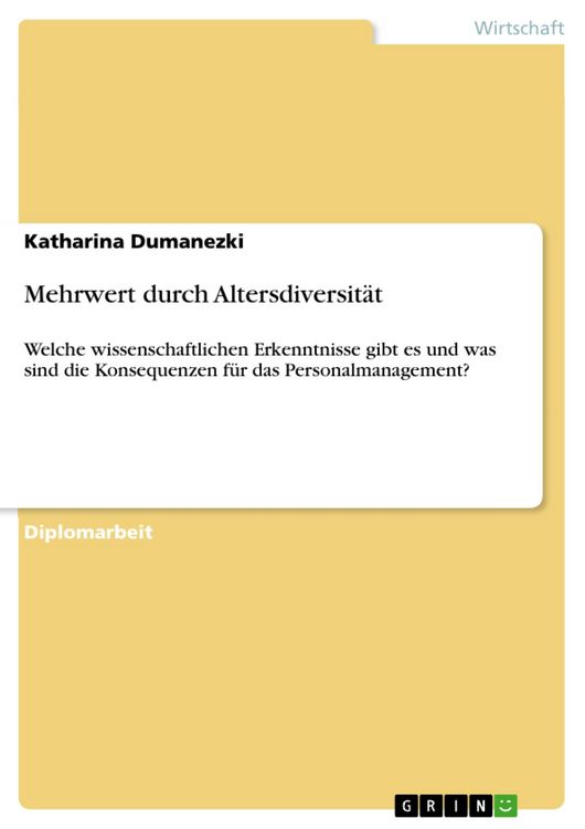 Produktbild: Mehrwert durch Altersdiversit&auml;t
