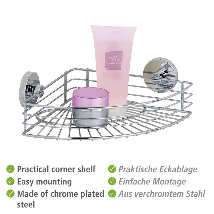 Produktbild: Vacuum-Loc&reg; Eckablage Mod. Bari, Befestigen ohne bohren