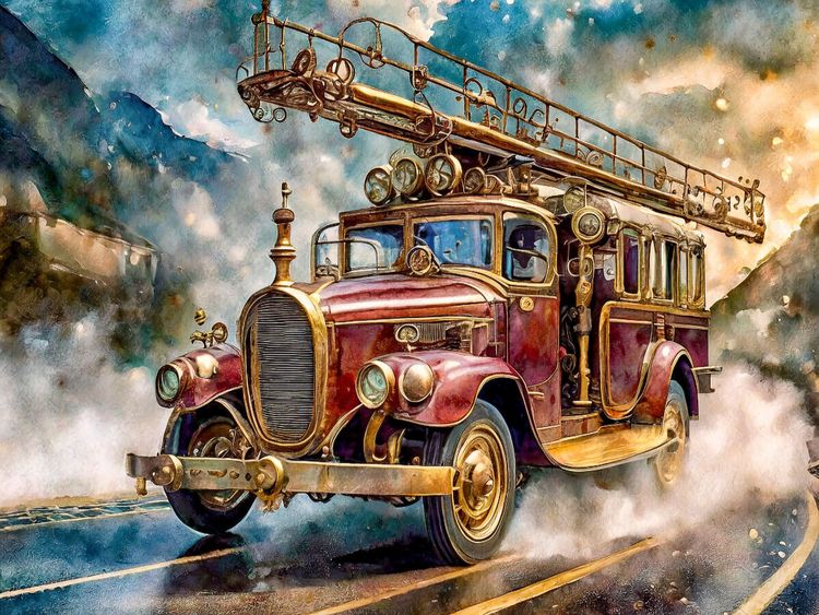 Produktbild: CALVENDO Puzzle Feuerwehrauto | 1000 Teile Lege-Gr&ouml;&szlig;e 64x48cm Foto-Puzzle f&uuml;r gl&uuml;ckliche Stunden
