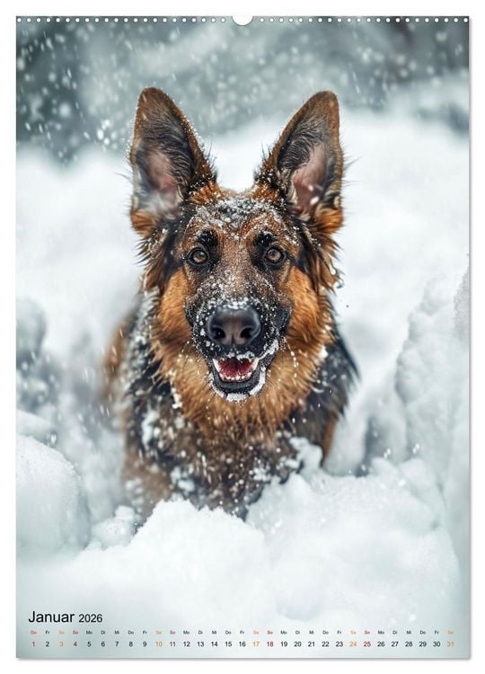 Produktbild: Deutscher Sch&auml;ferhund - mutig und zuverl&auml;ssig (Wandkalender 2026 DIN A2 hoch), CALVENDO Monatskalender