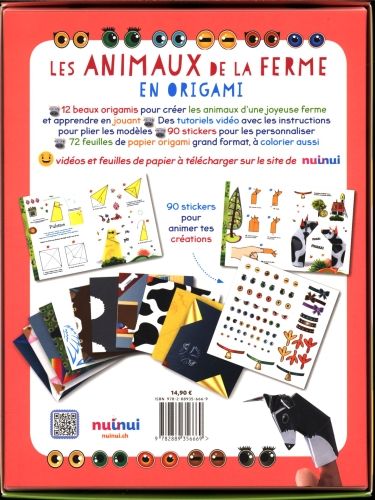 Produktbild: Les animaux de la ferme en origami faciles et pour les enfants