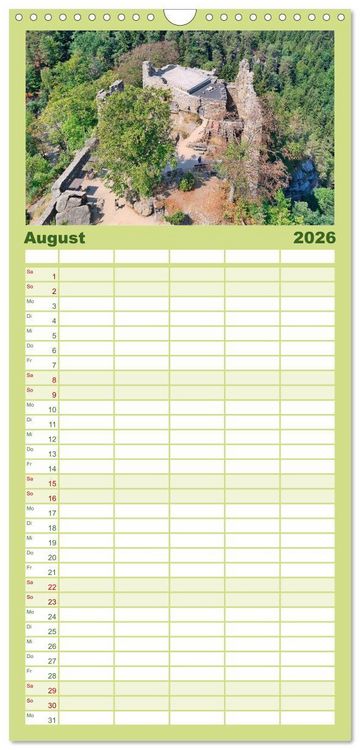Produktbild: Familienplaner 2026 - Perlen der Oberlausitz mit 5 Spalten (Wandkalender, 21 x 45 cm) CALVENDO