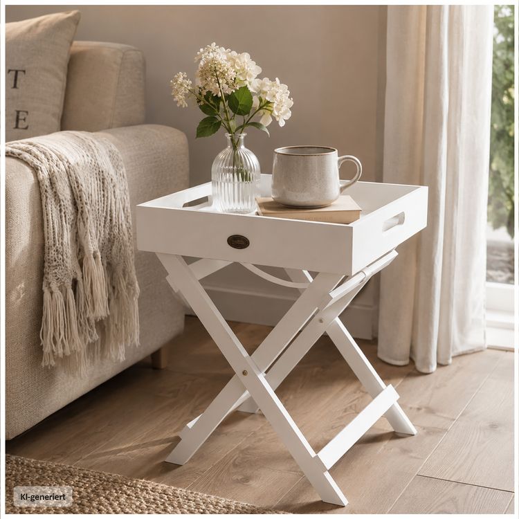 Produktbild: neuetischkultur Holztisch mit abnehmbarem Tablett Mini Holztisch mit abnehmbarem Tablett Mini