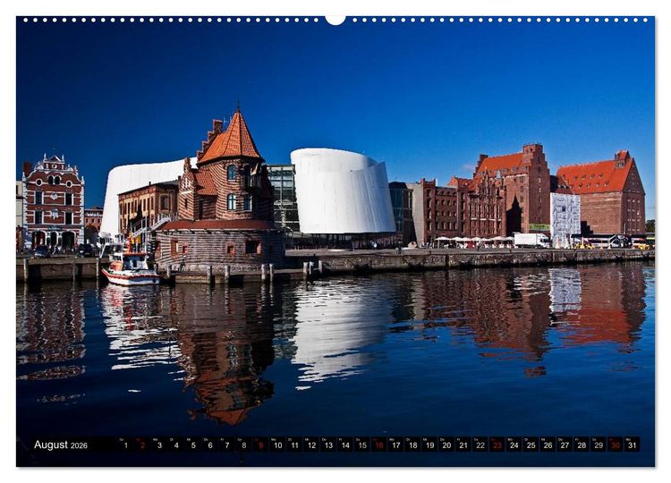Produktbild: Deutsche Hansest&auml;dte - L&uuml;beck Wismar Rostock Stralsund (hochwertiger Premium Wandkalender 2026 DIN A2 quer), Kunstdruck in Hochglanz
