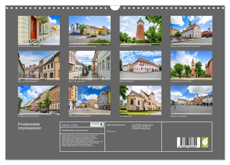 Produktbild: Finsterwalde Impressionen (Wandkalender 2026 DIN A3 quer), CALVENDO Monatskalender