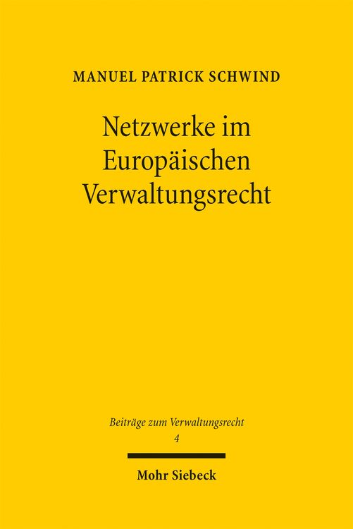 Produktbild: Netzwerke im Europ&auml;ischen Verwaltungsrecht