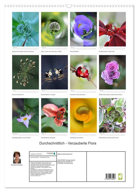 Produktbild: Durchschnittlich - Verzauberte Flora (Wandkalender 2026 DIN A2 hoch), CALVENDO Monatskalender