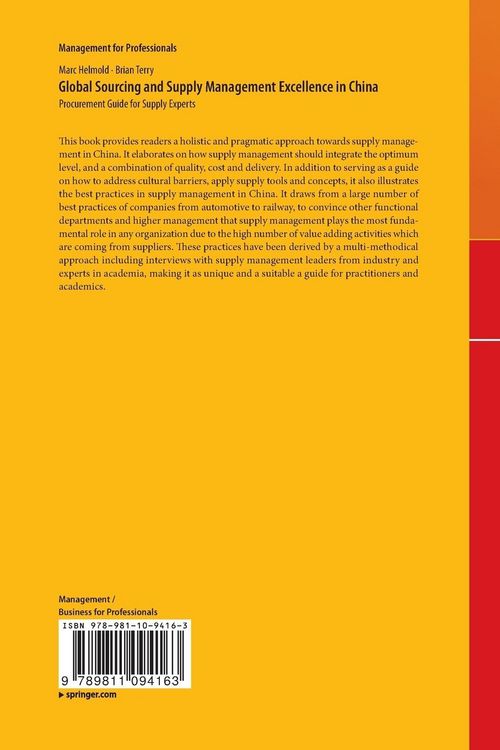 Produktbild: Global Sourcing and Supply Management Excellence in China