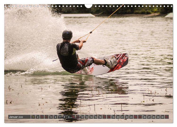 Produktbild: Wakeboarding - make water burn (Wandkalender 2026 DIN A3 quer), CALVENDO Monatskalender
