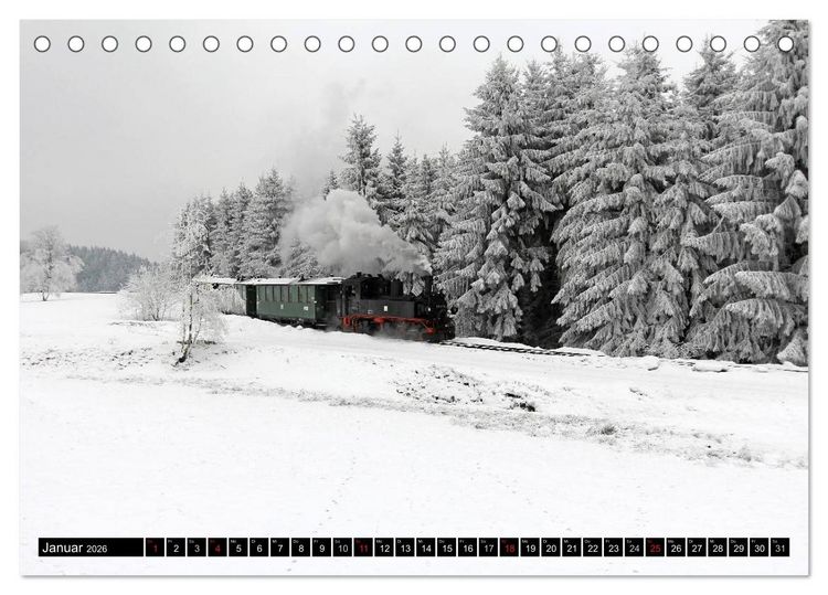 Produktbild: Bahnland Sachsen (Tischkalender 2026 DIN A5 quer), CALVENDO Monatskalender