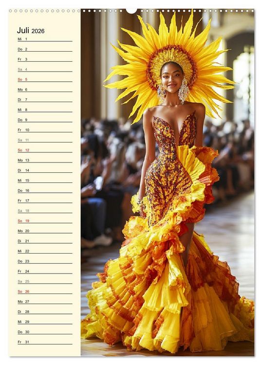 Produktbild: Bl&uuml;tenzauber. High Fashion auf dem Catwalk (hochwertiger Premium Wandkalender 2026 DIN A2 hoch), Kunstdruck in Hochglanz
