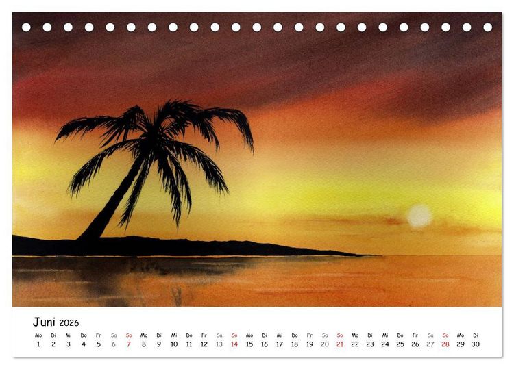 Produktbild: Landschaft in Aquarellfarbe (Tischkalender 2026 DIN A5 quer), CALVENDO Monatskalender